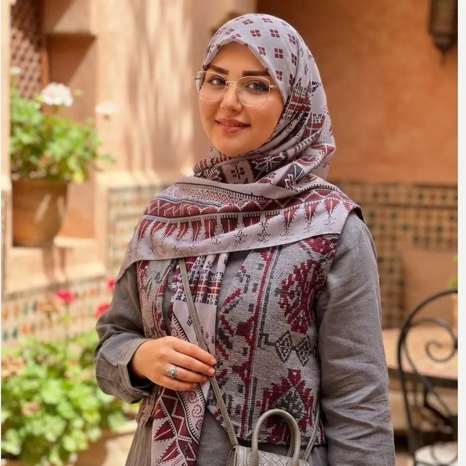 روسری نخ کاستوم طرح سما سایز 140