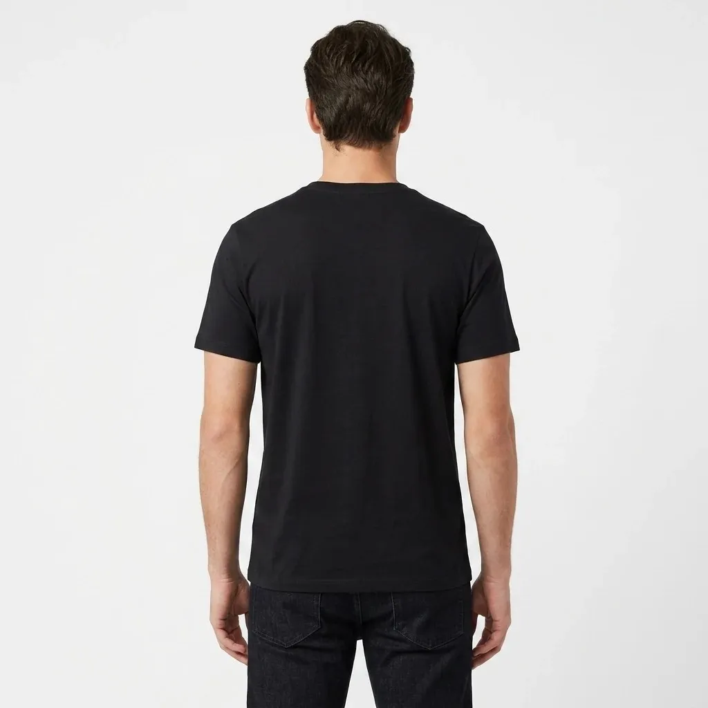 تیشرت یقه گرد مردانه طرح Just Do It مشکی نخ پنبه صد در صد مناسب ورزش و دورهمی
